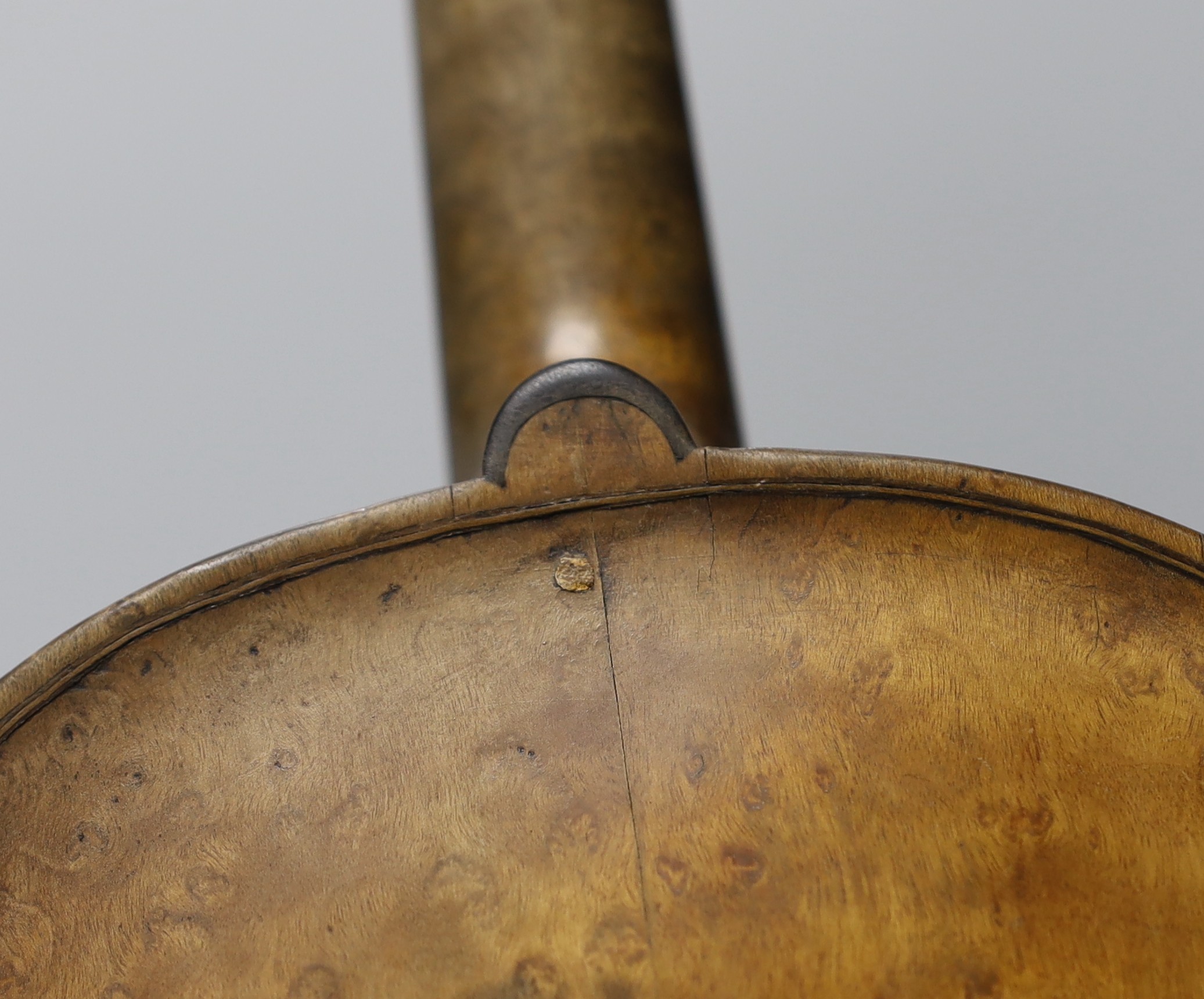An 18th century German violin labelled Martin Leibmuller Mittenwalde, length of back 14ins, with a Cuniot-Hury Mirecourt bow (cites)